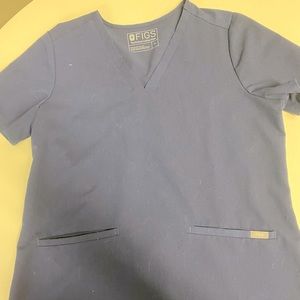 Grey Two Pocket Scrub Top